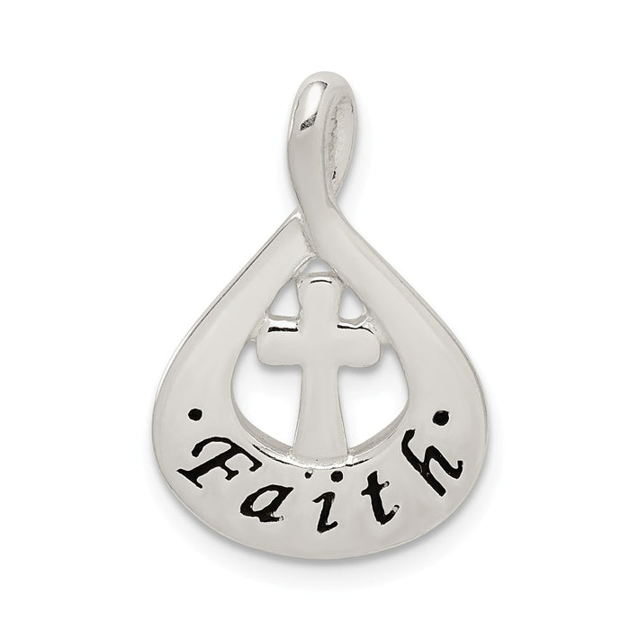 Million Charms 925 Sterling Silver Enamel Faith Relgious Cross Pendant