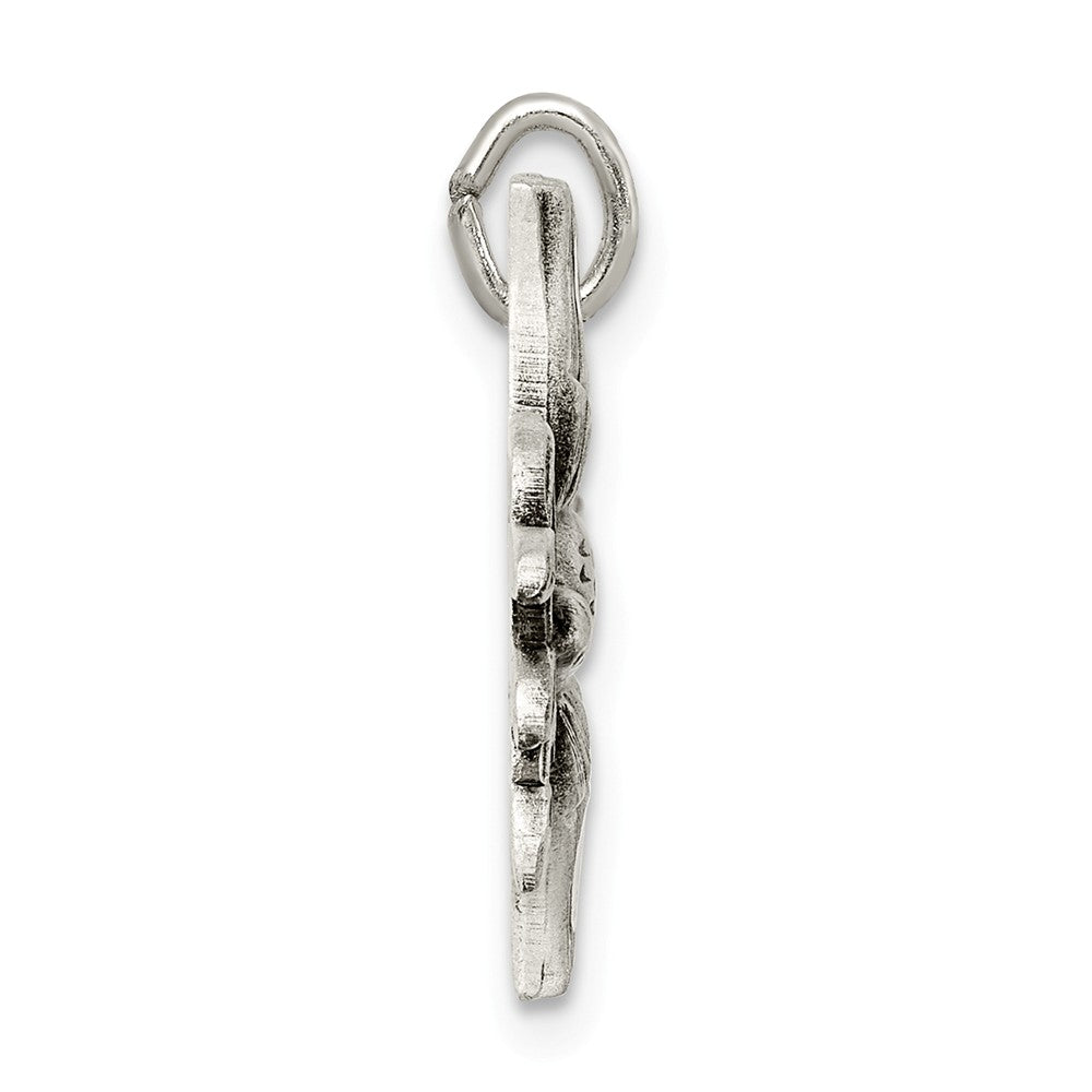 Million Charms 925 Sterling Silver Diamond-Cut Bird Pendant