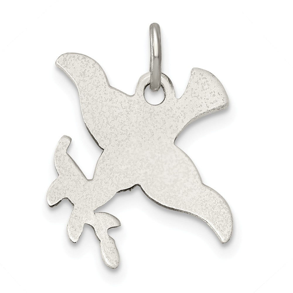 Million Charms 925 Sterling Silver Diamond-Cut Bird Pendant