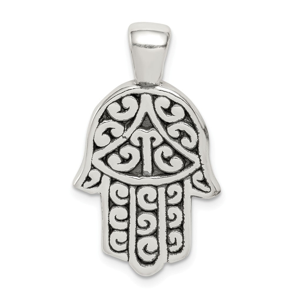 Million Charms 925 Sterling Silver Antiqued Hasma Pendant