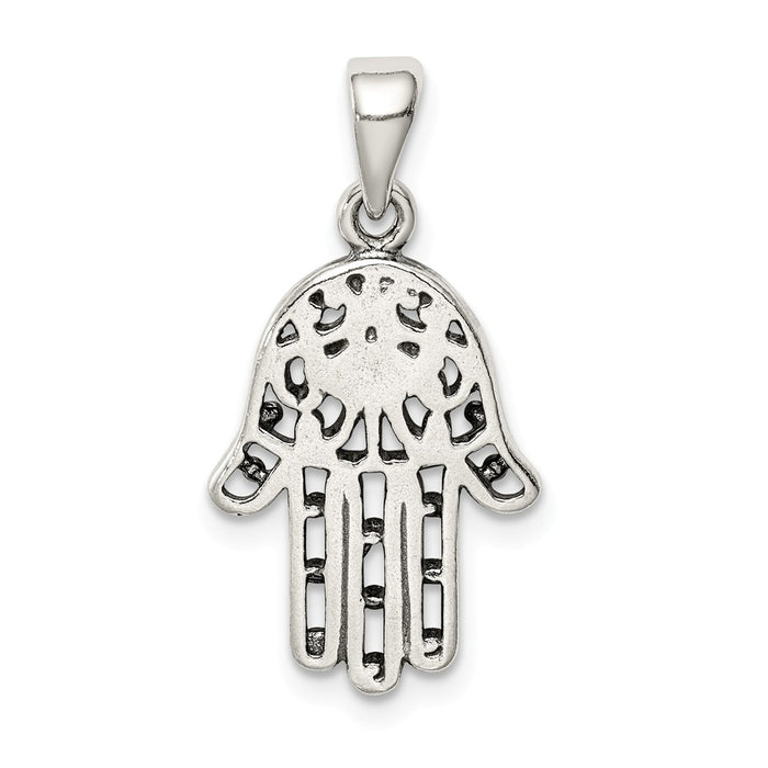 Million Charms 925 Sterling Silver Antiqued Hasma Pendant
