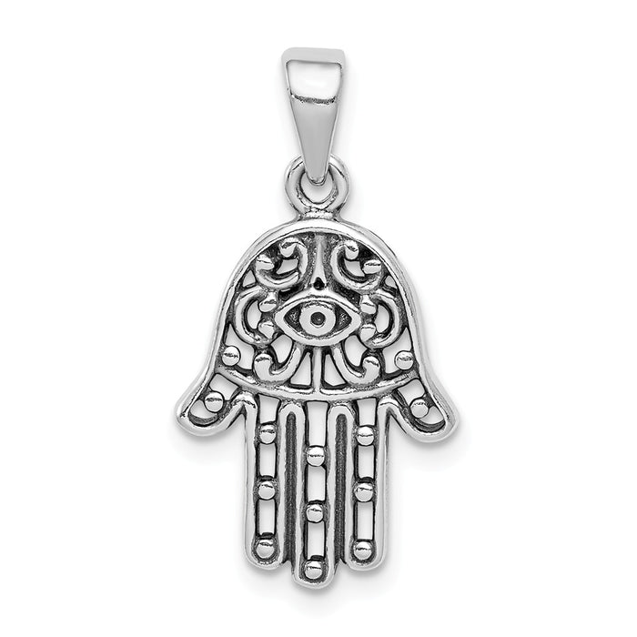 Million Charms 925 Sterling Silver Antiqued Hasma Pendant