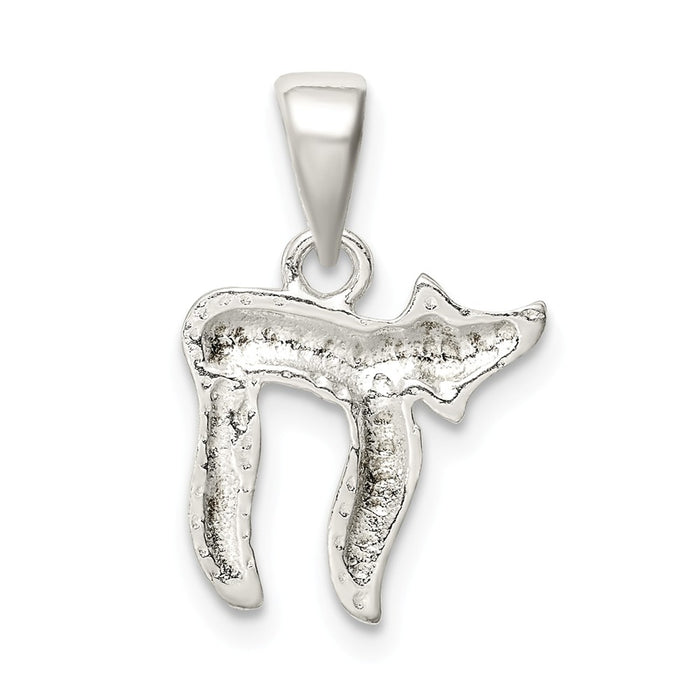 Million Charms 925 Sterling Silver Polished Chai Symbol