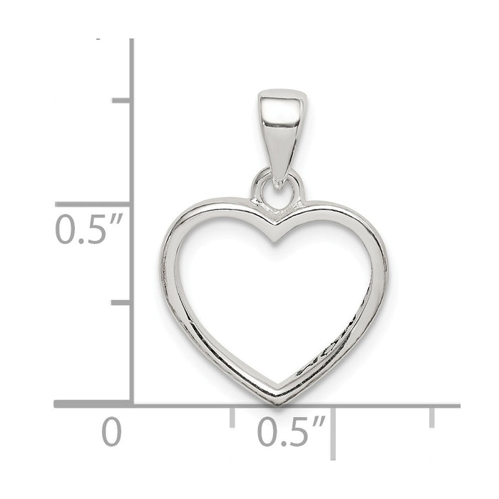 Million Charms 925 Sterling Silver Enamel Love You Mom Heart Pendant