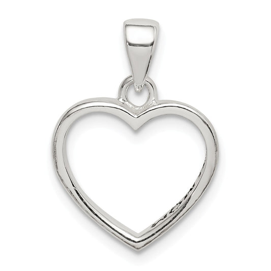 Million Charms 925 Sterling Silver Enamel Love You Mom Heart Pendant