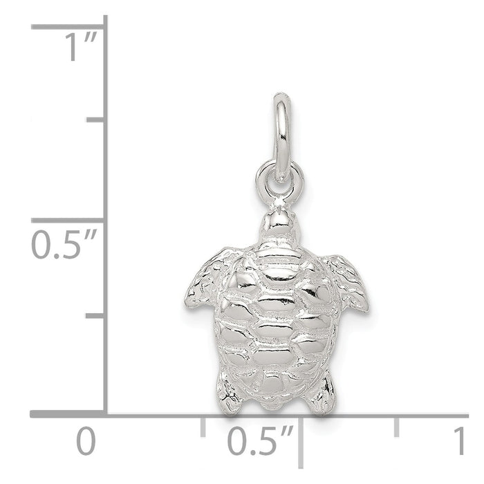 Million Charms 925 Sterling Silver Turtle Charm