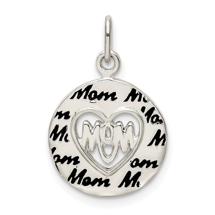 Million Charms 925 Sterling Silver Enamel Mom Charm