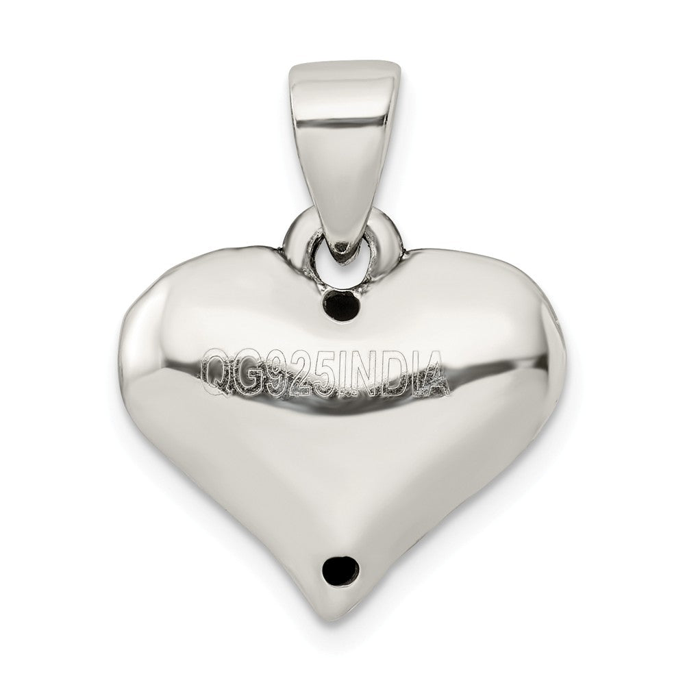 Million Charms 925 Sterling Silver Textured Antique Heart Pendant
