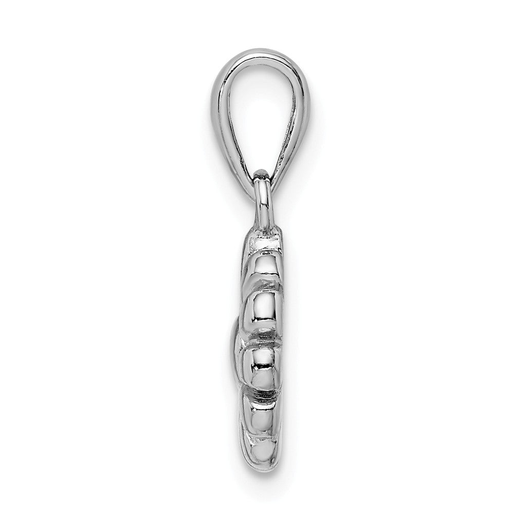 Million Charms 925 Sterling Silver Rhodium-plated Plated Flower Pendant