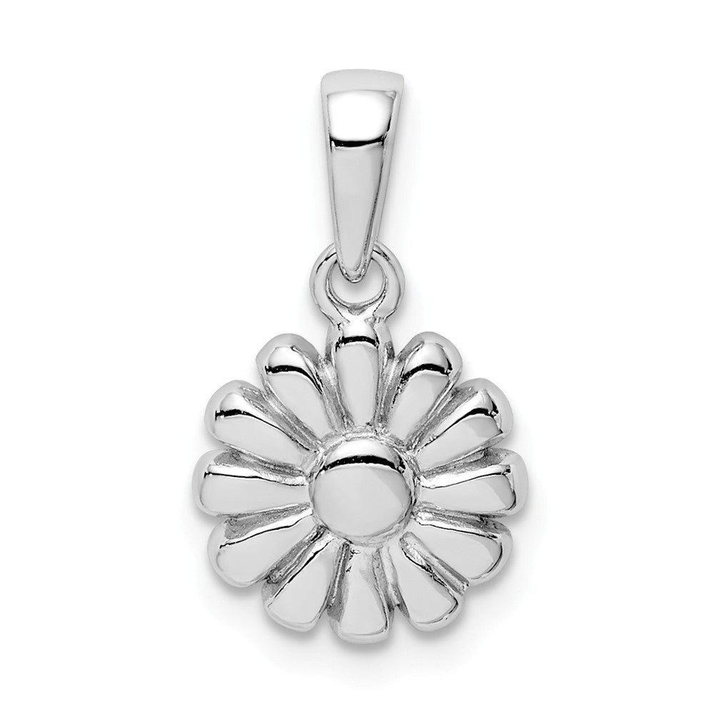 Million Charms 925 Sterling Silver Rhodium-plated Plated Flower Pendant