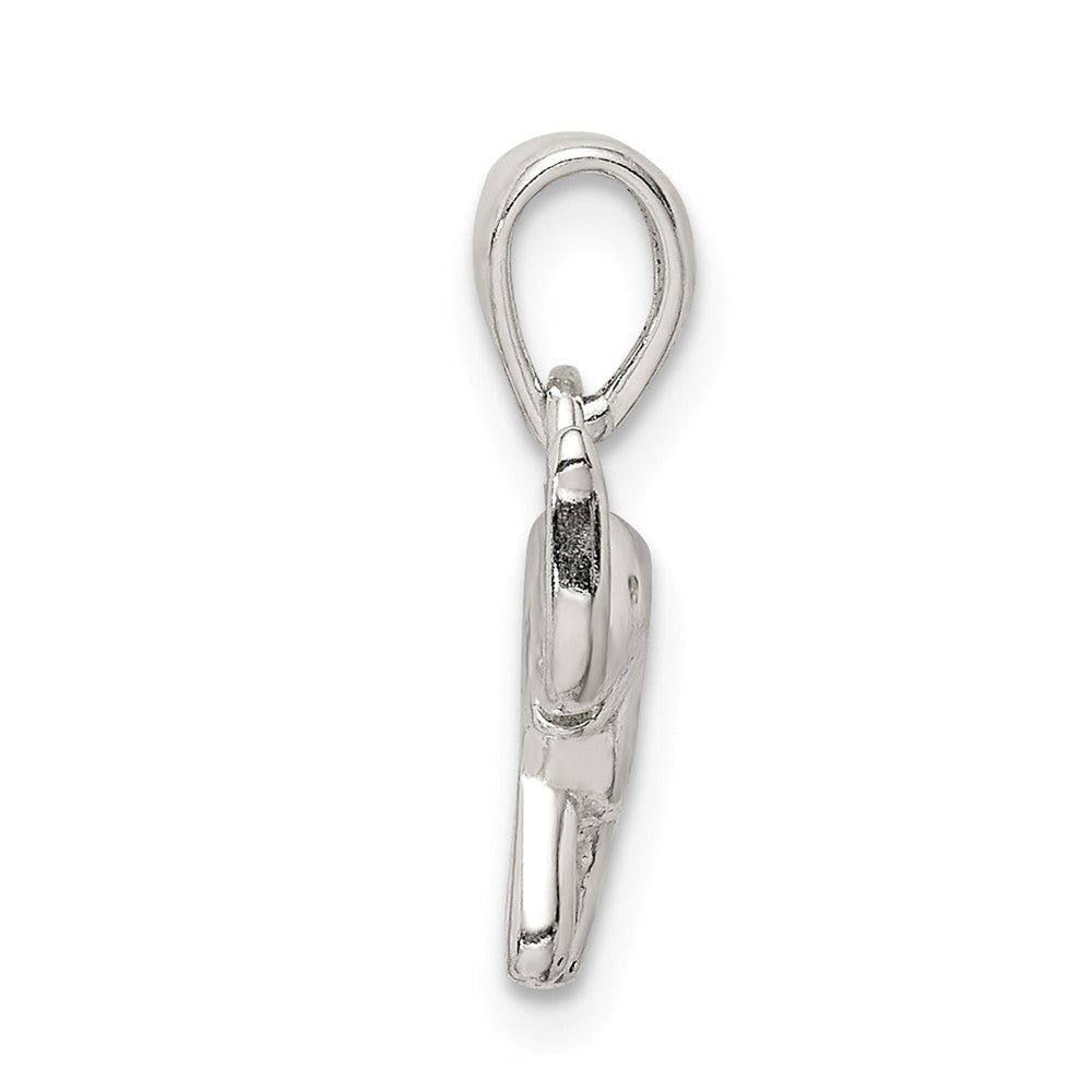 Million Charms 925 Sterling Silver Glitter Infused Elephant Pendant