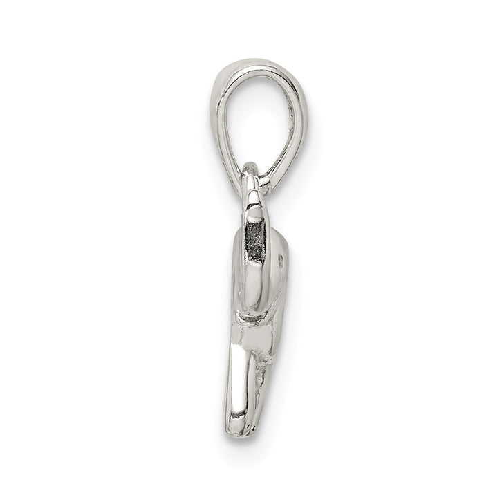 Million Charms 925 Sterling Silver Glitter Infused Elephant Pendant