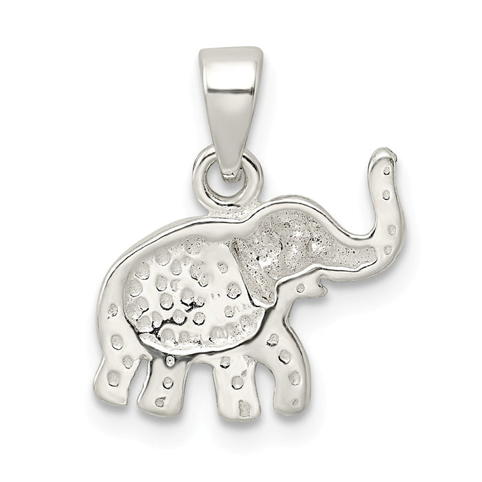 Million Charms 925 Sterling Silver Glitter Infused Elephant Pendant