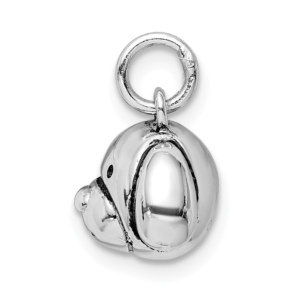 Million Charms 925 Sterling Silver Rhodium-Plated Antiqued Dog Head Pendant