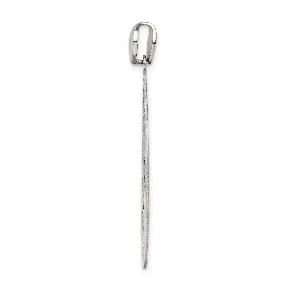 Million Charms 925 Sterling Silver Brushed Stars Round Pendant