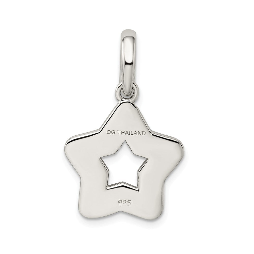 Million Charms 925 Sterling Silver Pink/White Preciosa Crystal Star Pendant