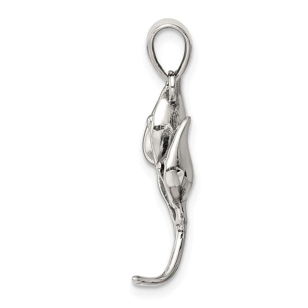 Million Charms 925 Sterling Silver Antiqued Calla Lily Pendant