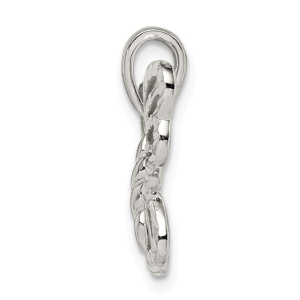 Million Charms 925 Sterling Silver Diamond-Cut Butterfly Pendant