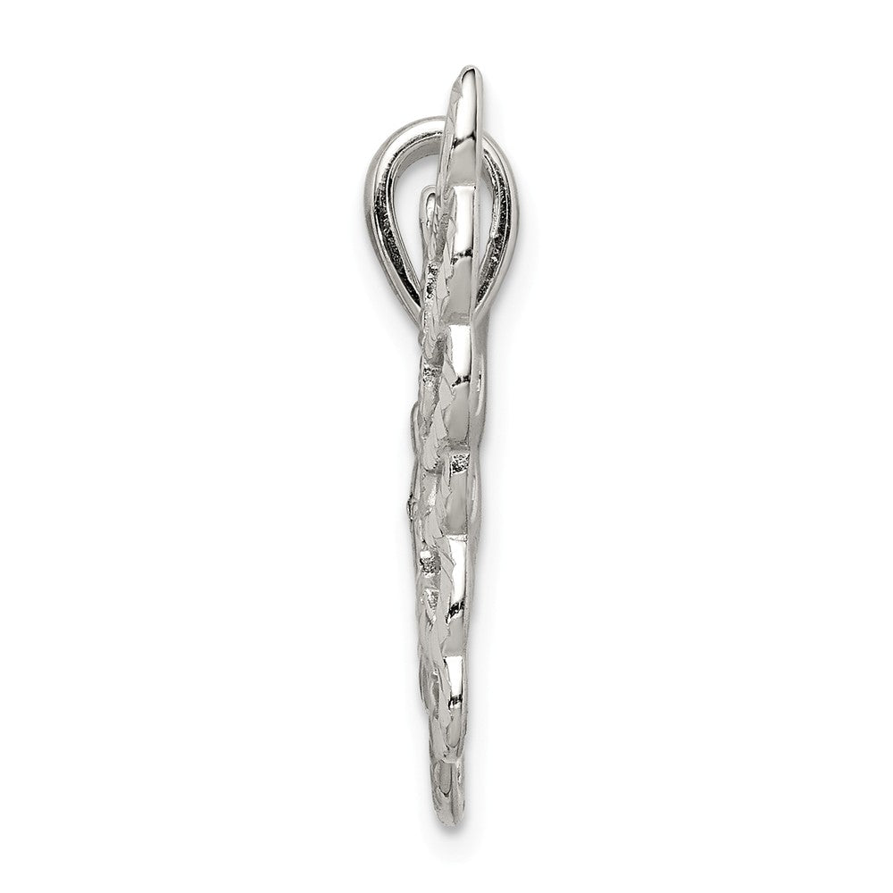 Million Charms 925 Sterling Silver Diamond-Cut Butterfly Pendant
