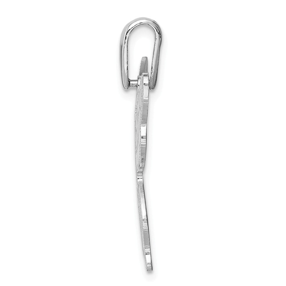 Million Charms 925 Sterling Silver Rhodium-Plated Butterfly Pendant