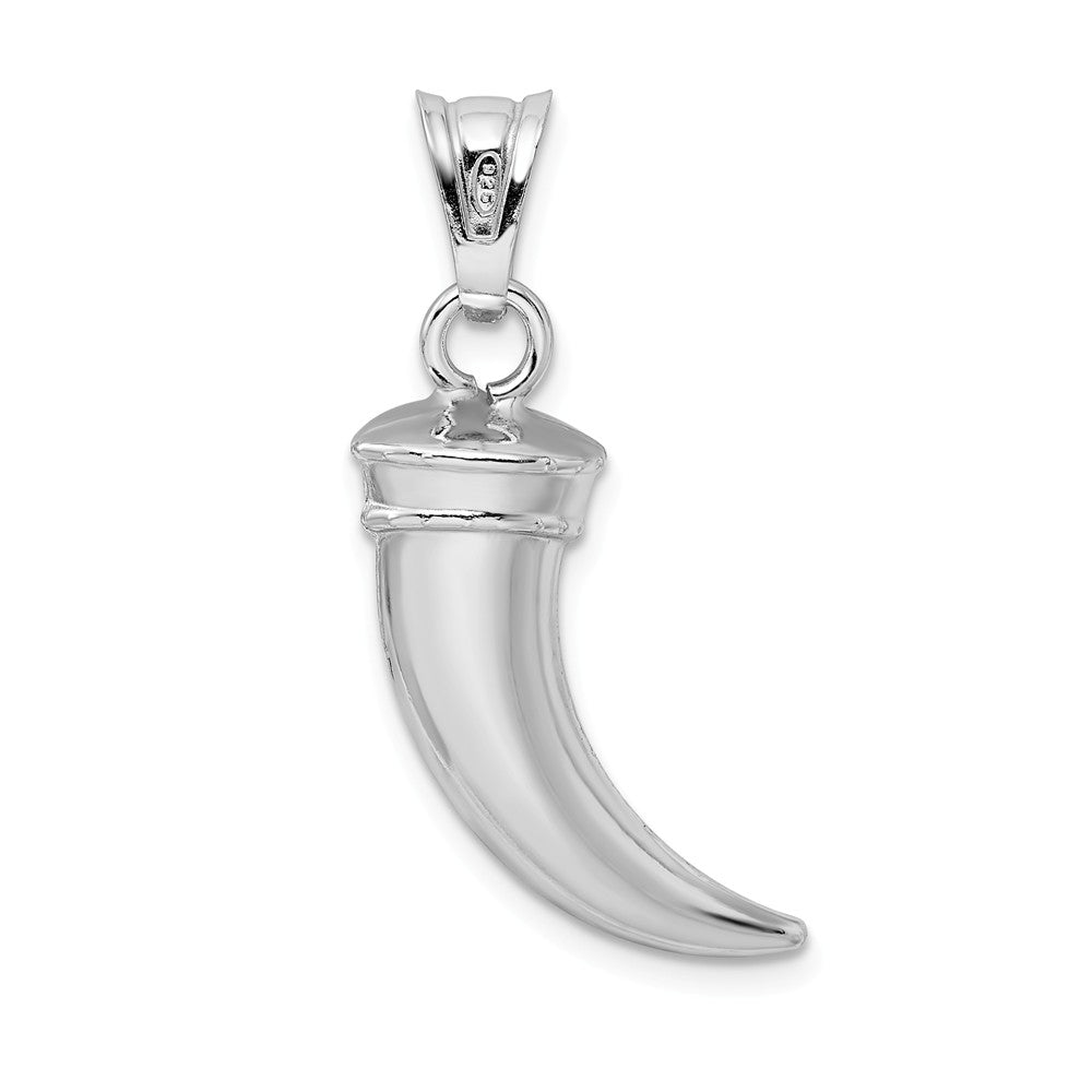 Million Charms 925 Sterling Silver Rhodium-Plated Polished Claw Pendant
