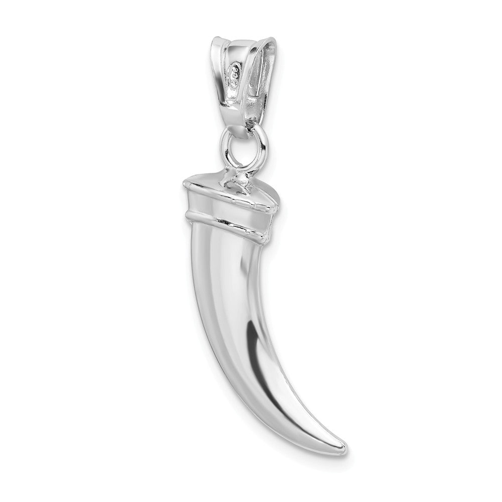 Million Charms 925 Sterling Silver Rhodium-Plated Polished Claw Pendant