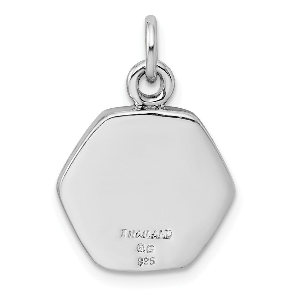 Million Charms 925 Sterling Silver Rhodium-Plated & Antiqued Fleur De Lis Pendant