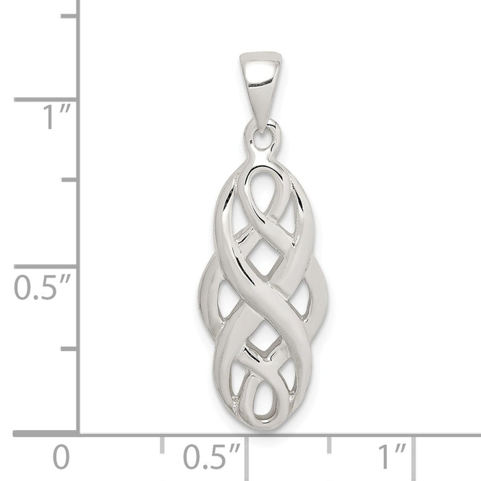 Million Charms 925 Sterling Silver Polished Celtic Pendant