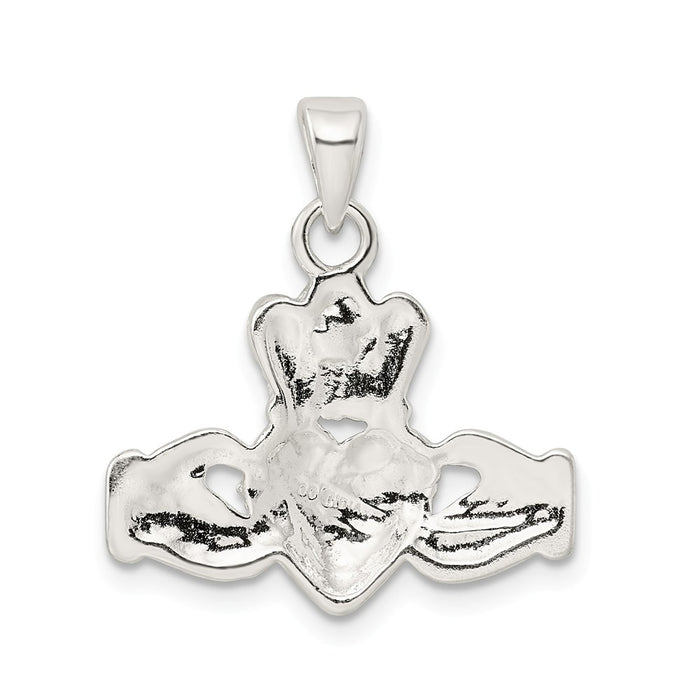 Million Charms 925 Sterling Silver Polished Claddagh Pendant