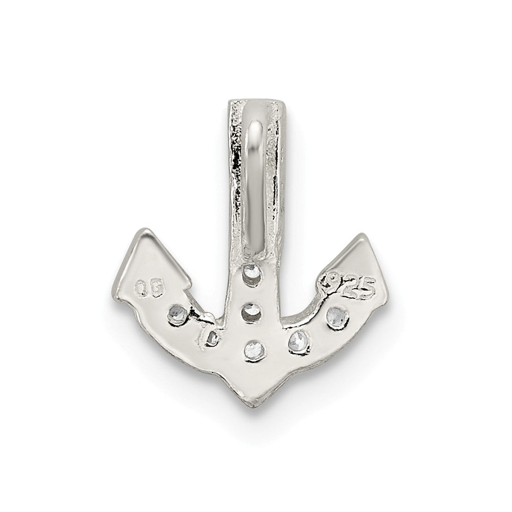 Million Charms 925 Sterling Silver (Cubic Zirconia) CZ Nautical Anchor Chain Slide