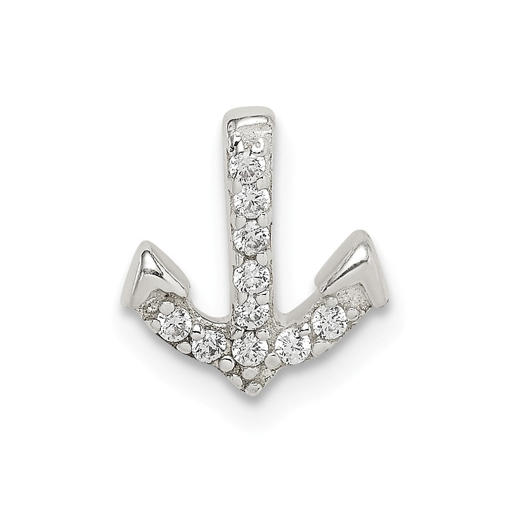 Million Charms 925 Sterling Silver (Cubic Zirconia) CZ Nautical Anchor Chain Slide