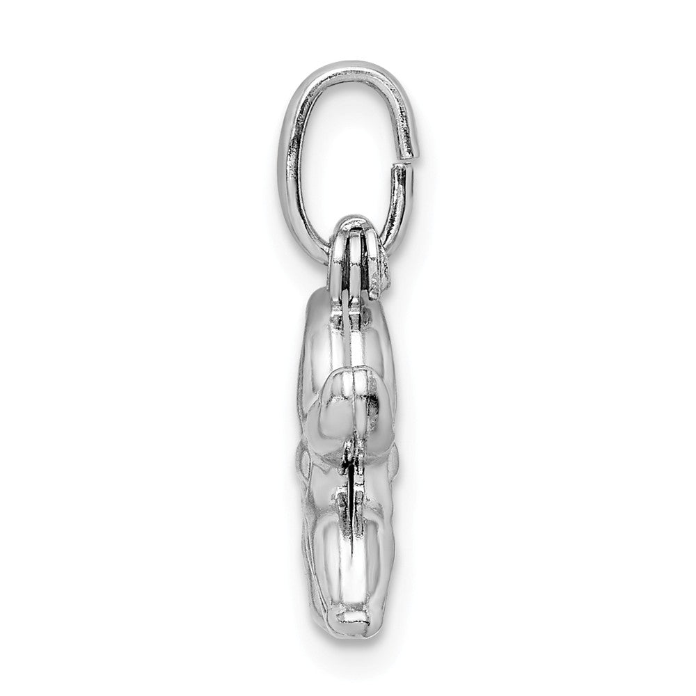 Million Charms 925 Sterling Silver Rhodium-Plated Polished Nautical Starfish Pendant