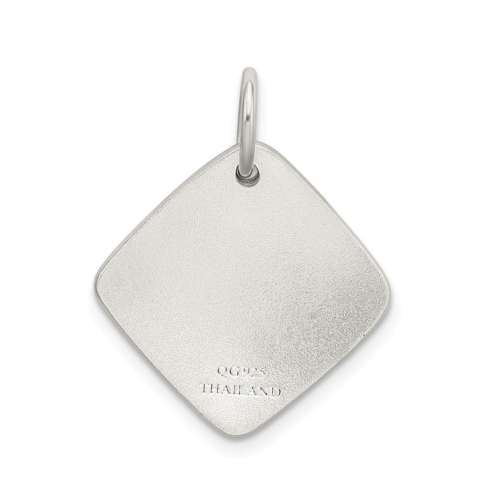 Million Charms 925 Sterling Silver Gold-Tone Seashell Brushed Pendant