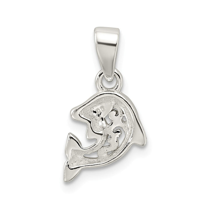 Million Charms 925 Sterling Silver Polished Dolphin Pendant