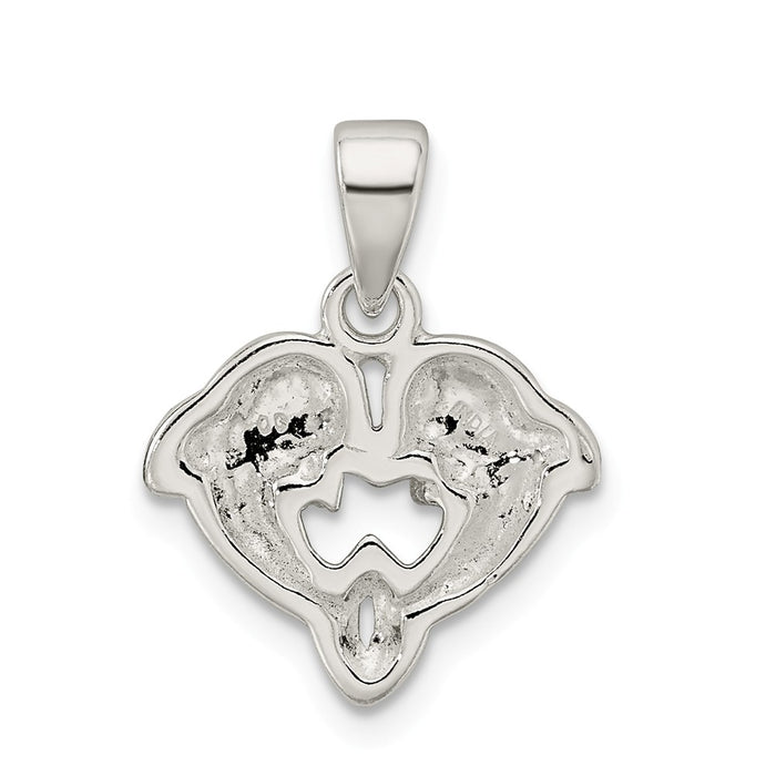 Million Charms 925 Sterling Silver Polished Dolphin Pendant