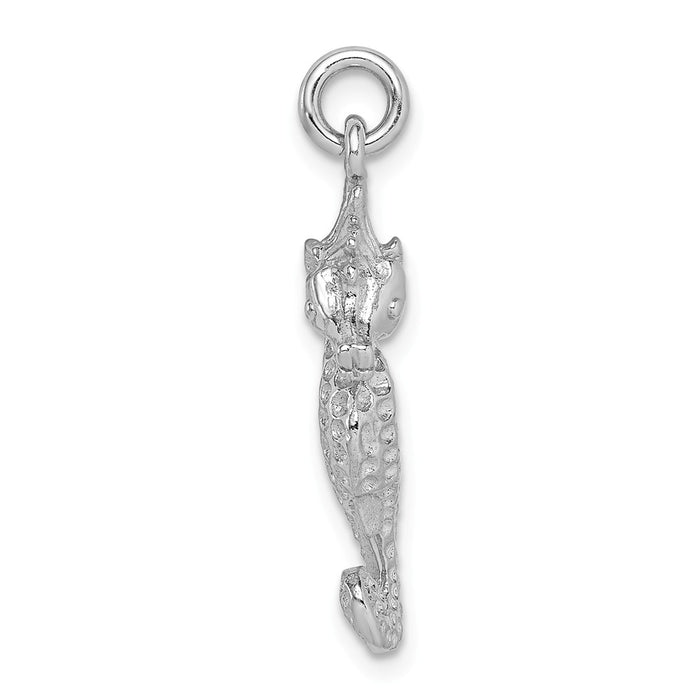 Million Charms 925 Sterling Silver Rhodium-Plated Nautical Seahorse Charm