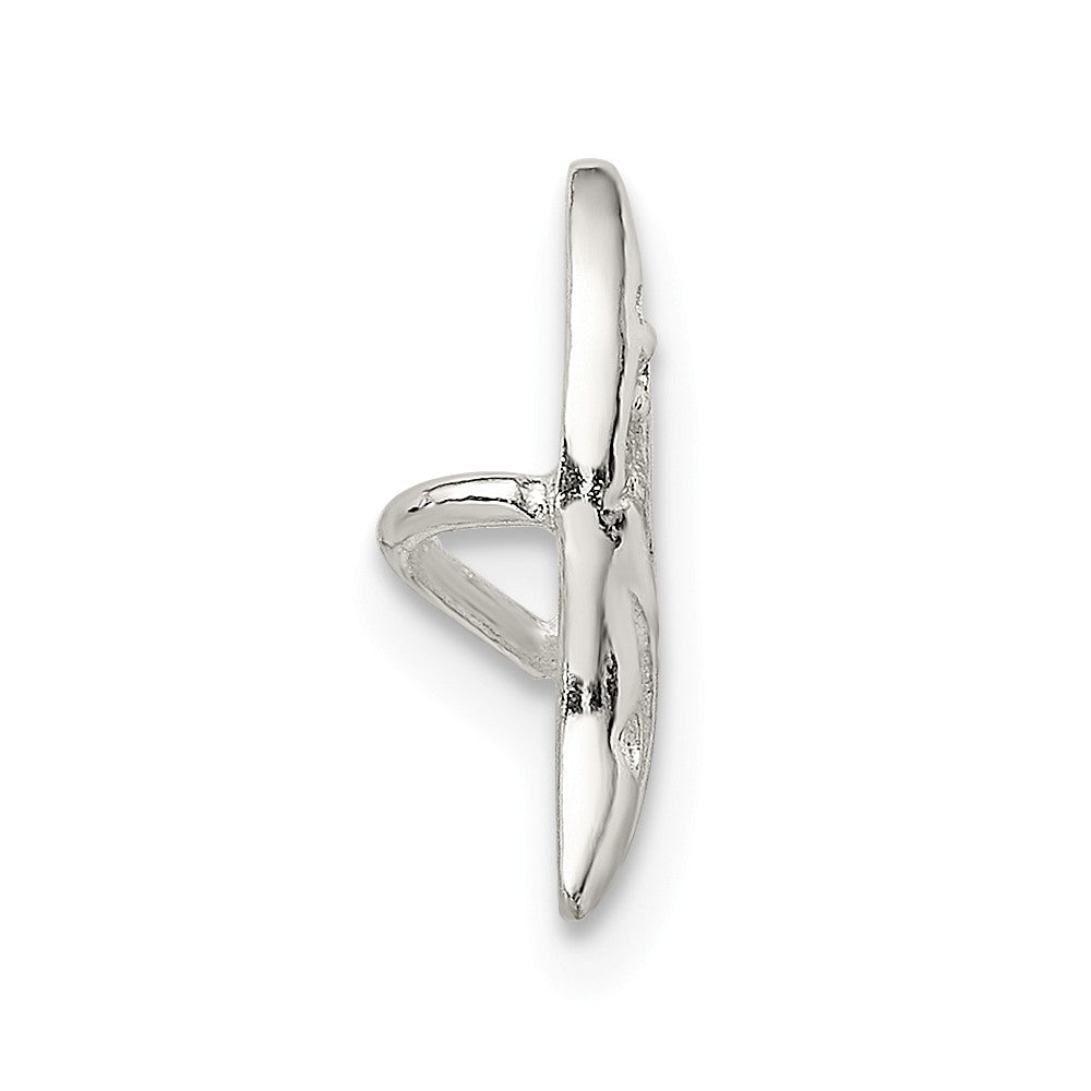 Million Charms 925 Sterling Silver (Cubic Zirconia) CZ Fish Chain Slide