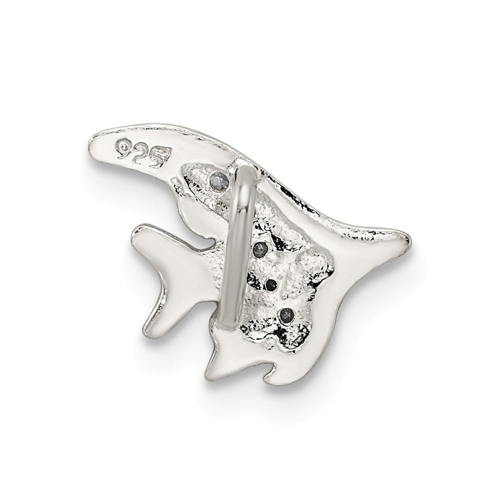 Million Charms 925 Sterling Silver (Cubic Zirconia) CZ Fish Chain Slide