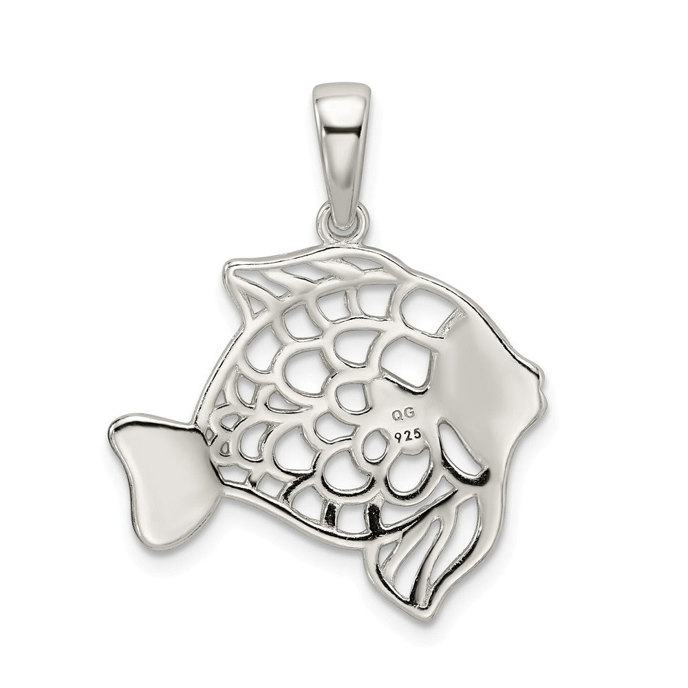 Million Charms 925 Sterling Silver Diamond-Cut Fish Pendant
