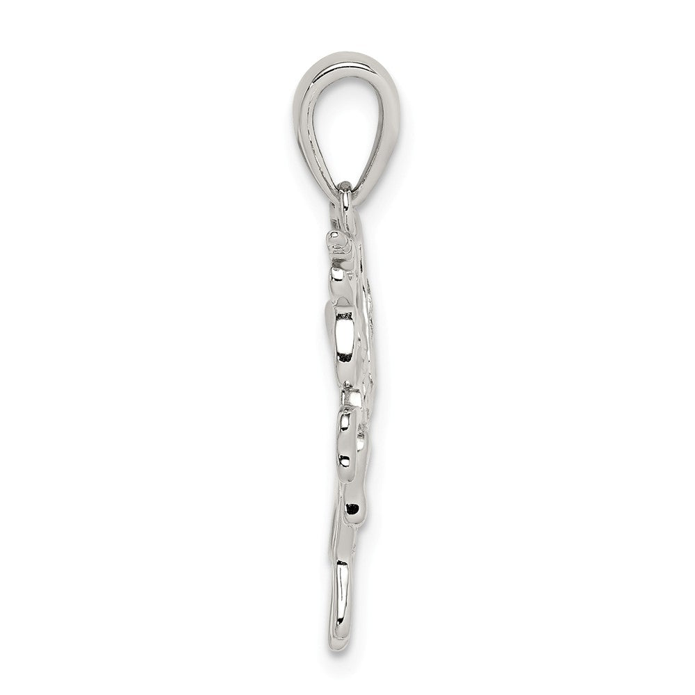 Million Charms 925 Sterling Silver Diamond-Cut Unicorn Pendant