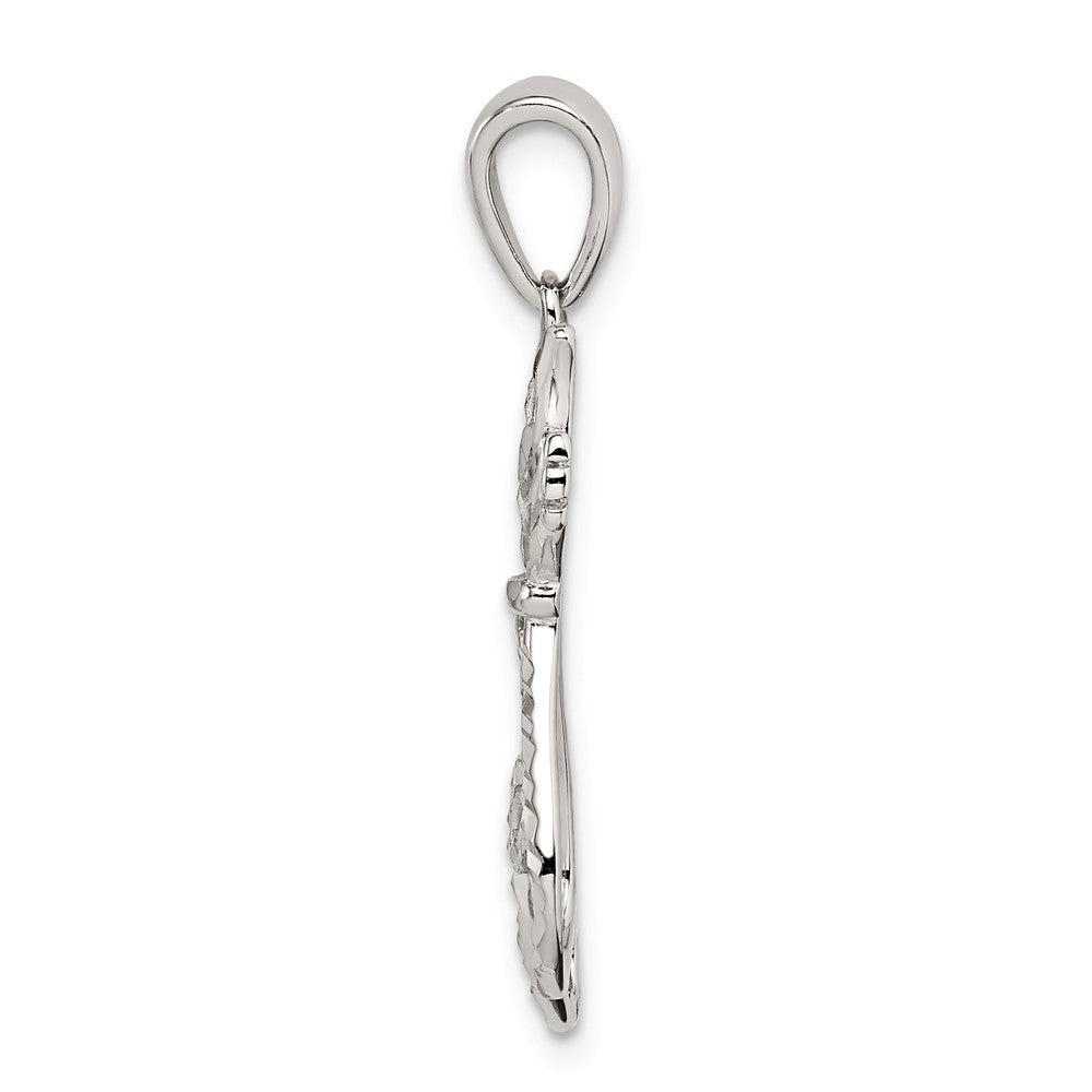 Million Charms 925 Sterling Silver Diamond-Cut Cat Pendant