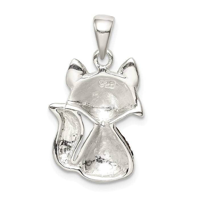 Million Charms 925 Sterling Silver Tan Preciosa Crystal Fox Pendant