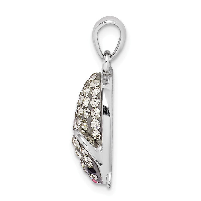 Million Charms 925 Sterling Silver Grey Preciosa Crystal Mouse Pendant