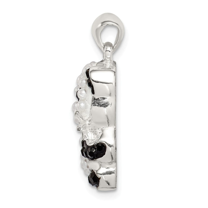 Million Charms 925 Sterling Silver Imitation Pearl & Preciosa Crystal Panda Pendant