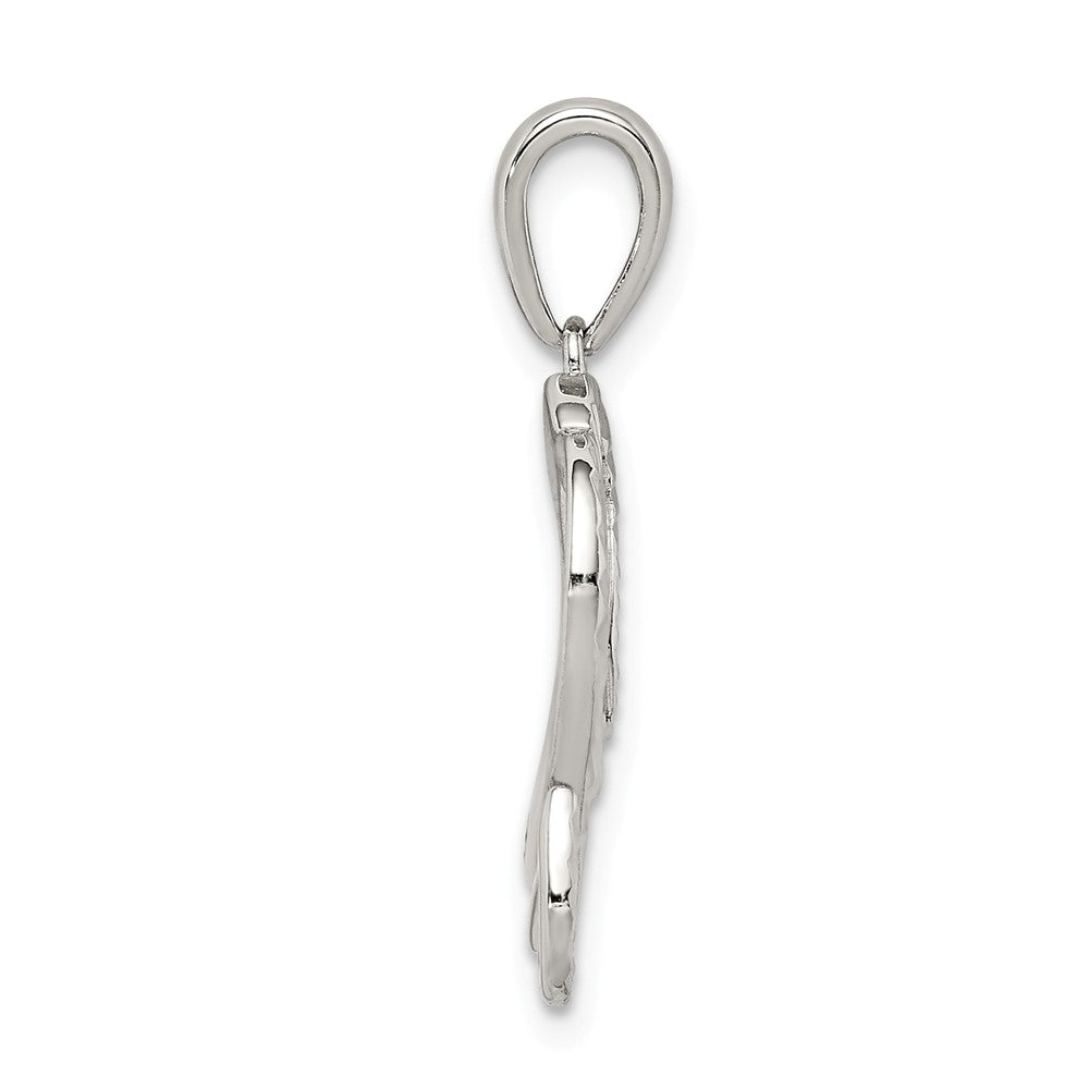Million Charms 925 Sterling Silver Diamond-Cut Elephant Pendant