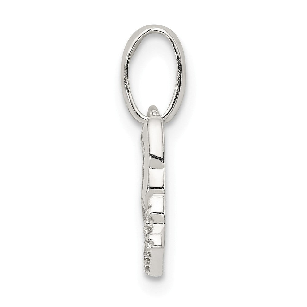 Million Charms 925 Sterling Silver (Cubic Zirconia) CZ Bird Pendant