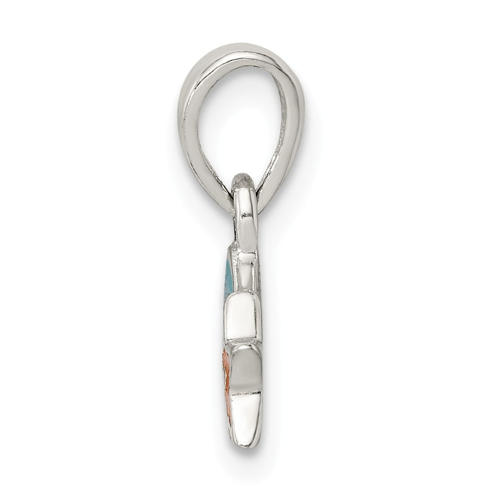 Million Charms 925 Sterling Silver Enamel Rainbow Pendant