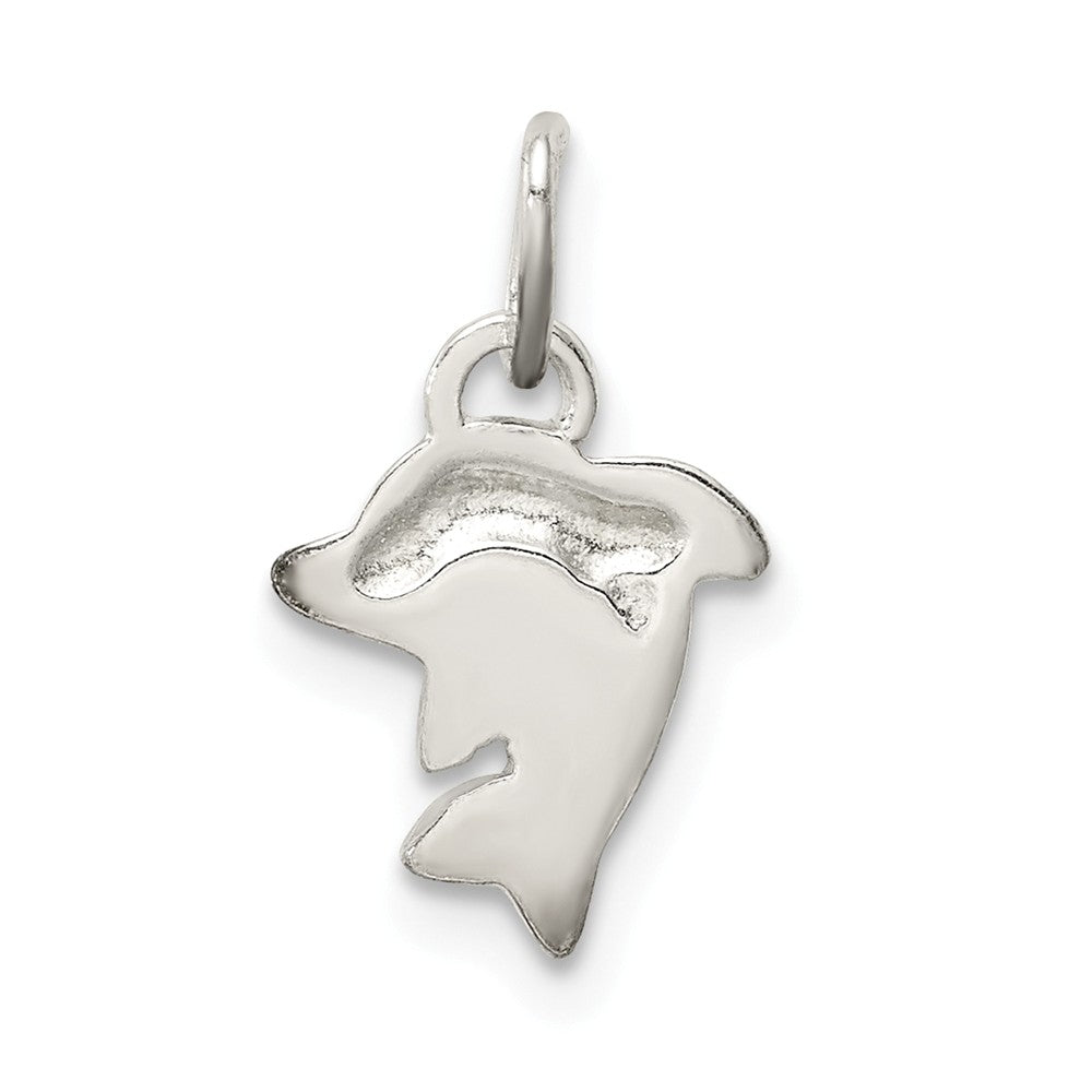 Million Charms 925 Sterling Silver Enamel Polished Dolphin Pendant