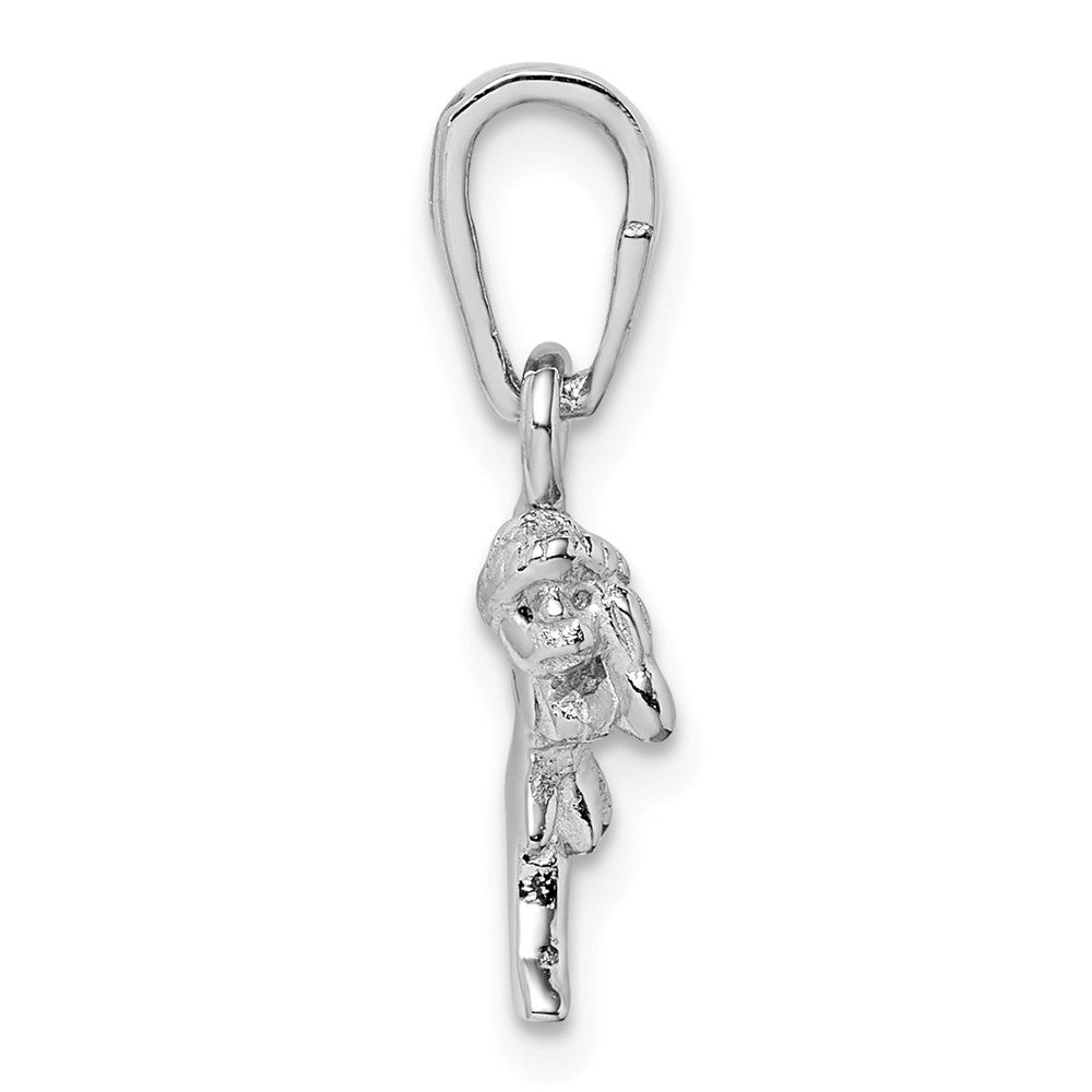 Million Charms 925 Sterling Silver Rhodium-Plated Fairy Pendant