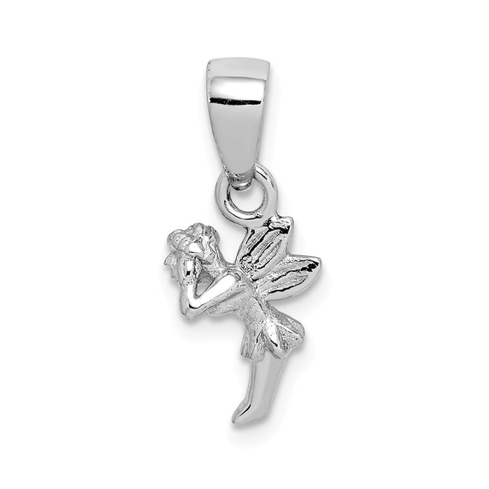 Million Charms 925 Sterling Silver Rhodium-Plated Fairy Pendant